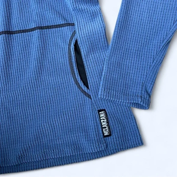 Melanzana Melly Women’s Micro Grid Hoodie V2 in Rain Blue XS - Picture 3 of 6